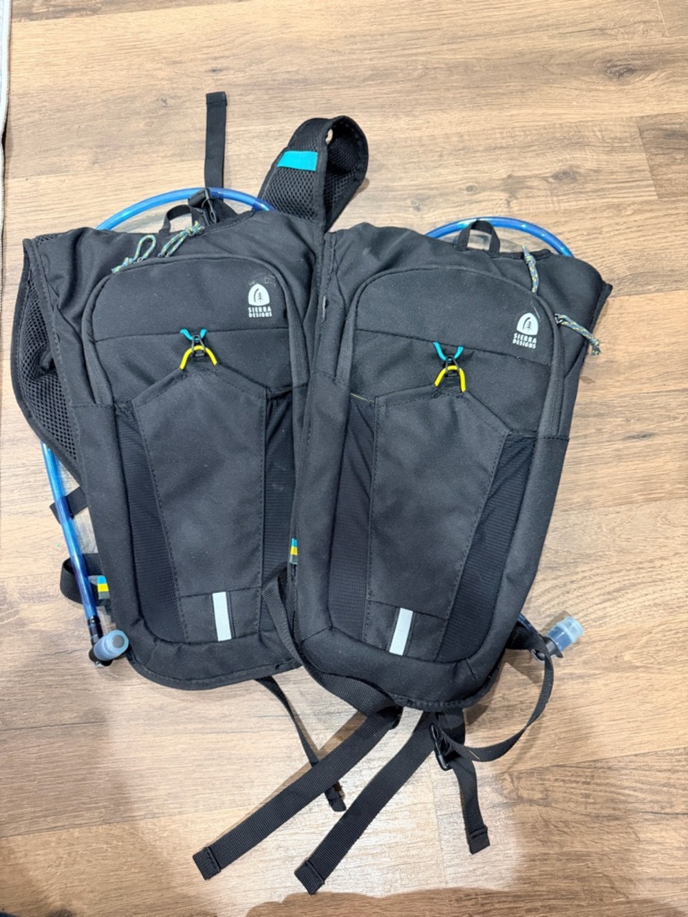 Hydration Backpack - Black Dual Reservoir Travel Pack